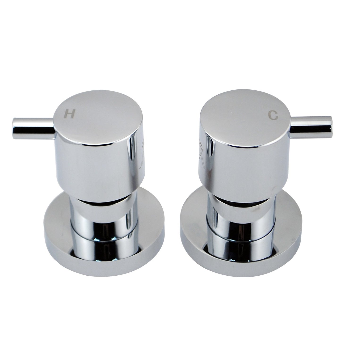 Pentro Chrome Round Shower Taps