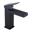 Cavallo Matte Black Square Basin Mixer