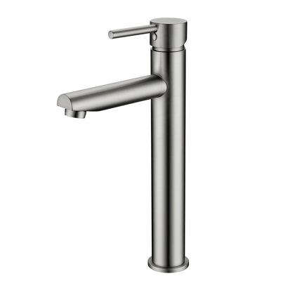 Pentro Brushed Nickel Round Tall Basin Mixer