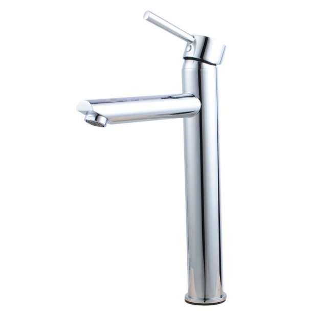 Round Chrome Tall Basin Mixer