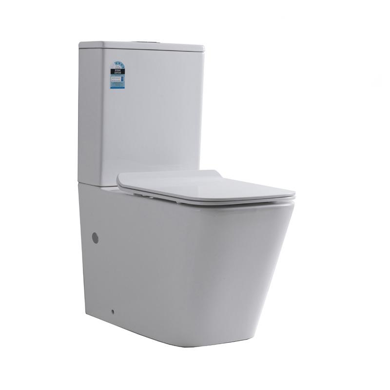 660*360*805mm Bathroom Rimless Back To Wall White Ceramic Toilet Suite