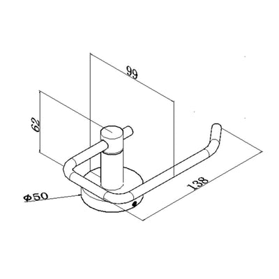 Pentro Brushed Nickel Toilet Roll Holder