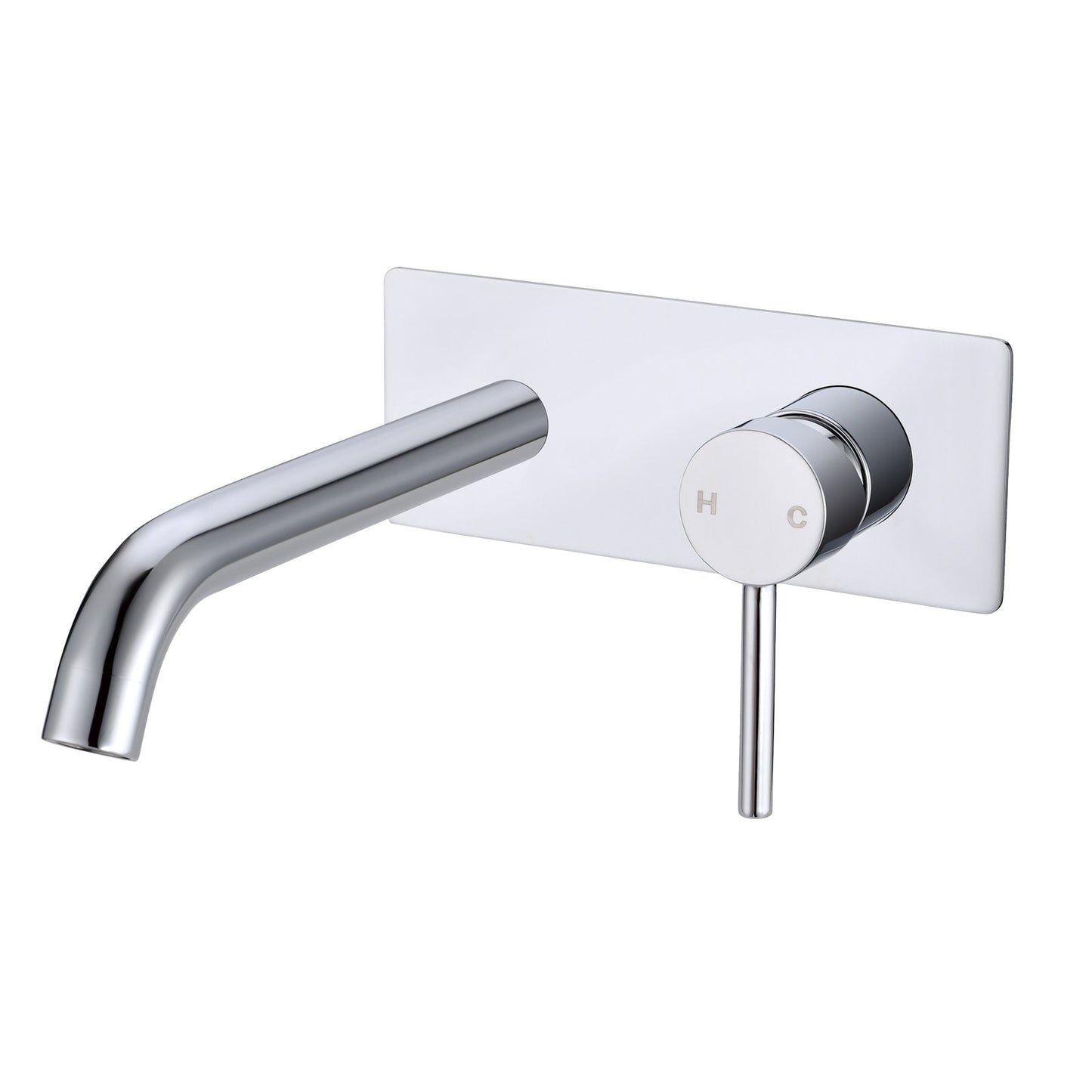 Pentro Chrome Wall Mixer With Round Spout