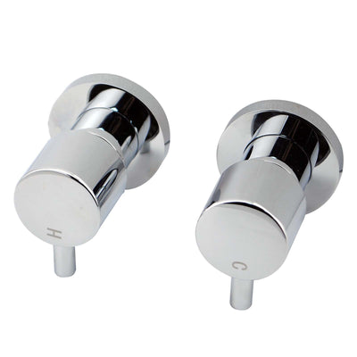 Pentro Chrome Round Shower Taps