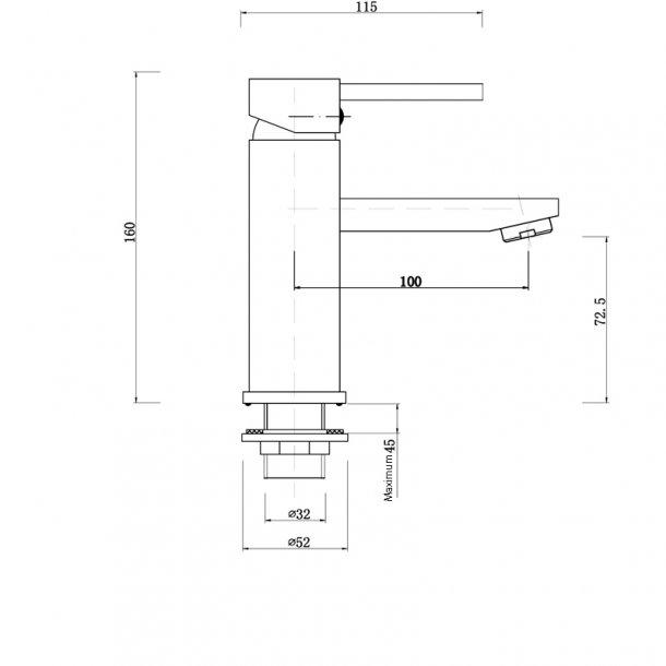 Round Chrome Basin Mixer