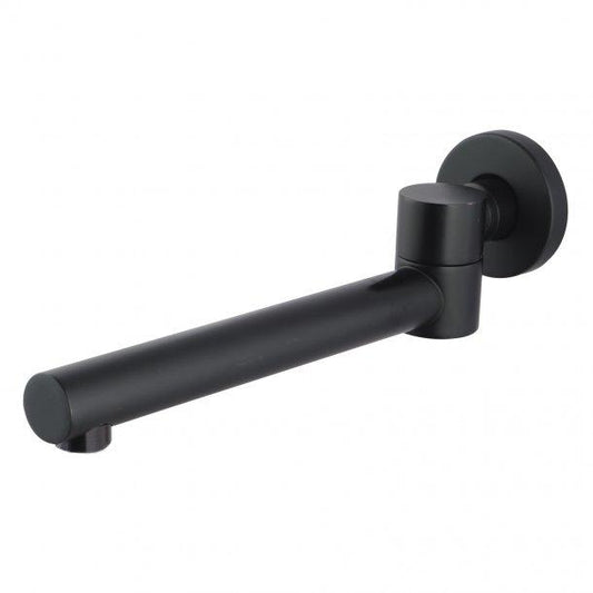 Round Black Bathtub/Basin Swivel Wall Spout