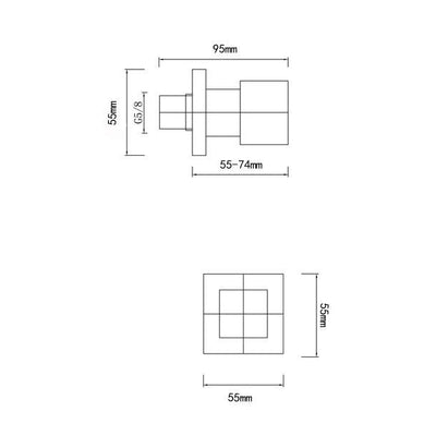 Chrome Cubic Shower Wall Taps