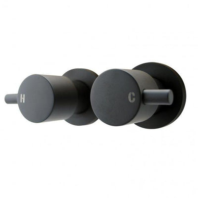 Round Black Shower Wall taps