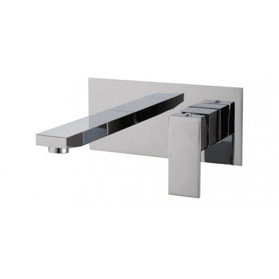 Chrome Bathtub/Basin Wall Mixer With Spout