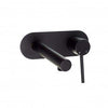 Matte Black Round Bathtub/Basin Wall Mixer With Spout