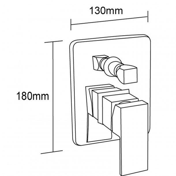 Black Shower/Bath Mixer Diverter