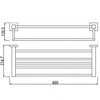 Chrome Towel Rack 600mm