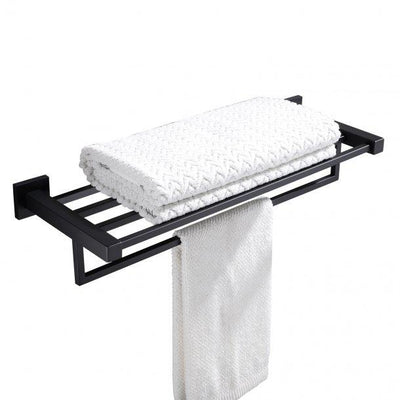 Black Towel Rack 600mm