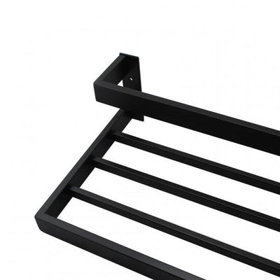 Black Double Towel Holder 600mm