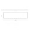 Black Glass Shelf 600mm