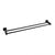 Black Double Towel Rail 600mm