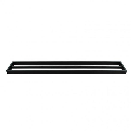 Black Double Towel Rail 800mm