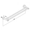 Round Chrome Double Towel Rack Rail 790mm