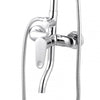 8' Round Chrome Shower Station Bottom Inlet