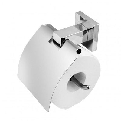 Chrome Toilet Paper Roll Holder W/ Cover