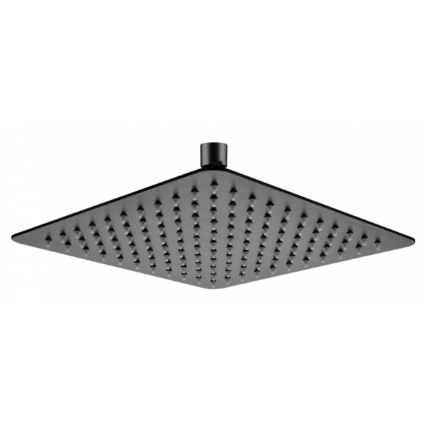 Super-slim Square Black Rainfall Shower Head 250mm