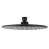 Round Black ABS Rainfall Shower Head 9"