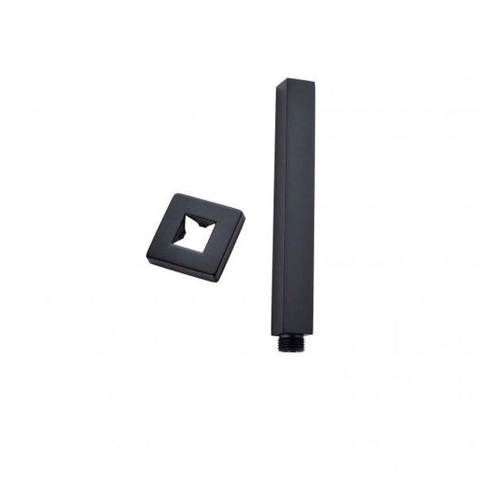 Square Black Ceiling Shower Arm 200mm