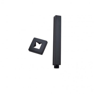 Square Black Ceiling Shower Arm 200mm