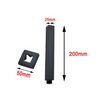 Square Black Ceiling Shower Arm 200mm