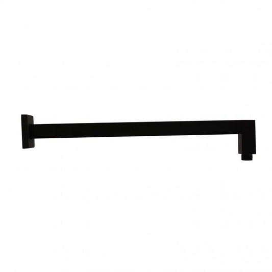 Square Black Wall Mounted Shower Arm 400mm