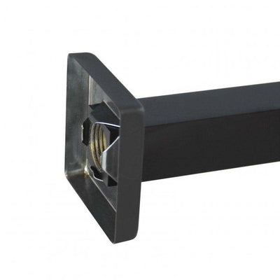 Square Black Wall Mounted Shower Arm 400mm