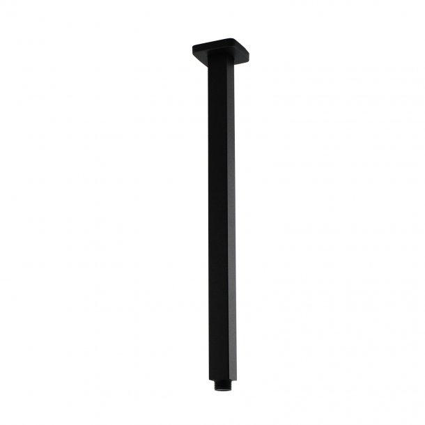 Square Black Ceiling Shower Arm 400mm