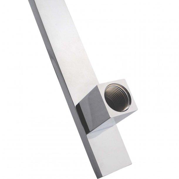 Square Chrome Gooseneck Wall Shower Arm