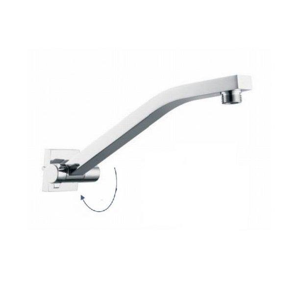 Square Chrome Swivel Wall Mounted Shower Arm