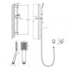 Square Chrome Handheld Shower Rail