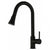 Round Black Pull Out Kitchen Sink Mixer Tap