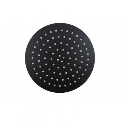 8'' Right Angle Round Matte Black Shower Station Top Inlet