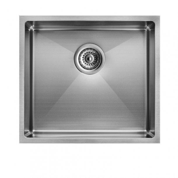 1.2mm Round Corner Stainless Steel Handmade Single Bowl Top/Flush/Undermount Kitchen/Laundry Sink 440x440x205mm