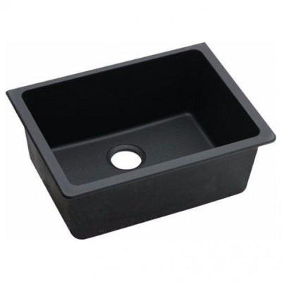 Black Granite Quartz Stone Undermount Kitchen Sink Single Bowl 635*470*241mm