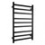 Square Matte Black Electric Heated Towel Rack 9 Bars