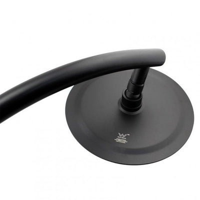 8' Round Black Shower Station Top Inlet