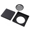 Matte Black Shower Grate Floor Waste Drain Smart Insert Tile 120*120mm