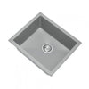 533 x 457 x 205mm Carysil Concrete Grey Single Bowl Granite Kitchen/Laundry Sink Top/Flush/Under Mount