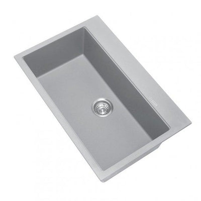 780 x 510 x 220mm Carysil Concrete Grey Single Bowl Granite Stone Kitchen Sink Top/Under Mount Concrete Grey