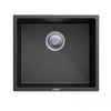 457 x 406 x 200mm Carysil Black Single Bowl Granite Stone Kitchen/Laundry Sink Top/Flush/Under Mount