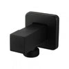 Laundry Square Black 1/4 Turn Washing Machine Stop Tap Pair