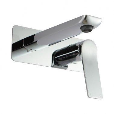 Chrome Bathtub Basin Wall Mixer With Spout Solid Brass Watermark