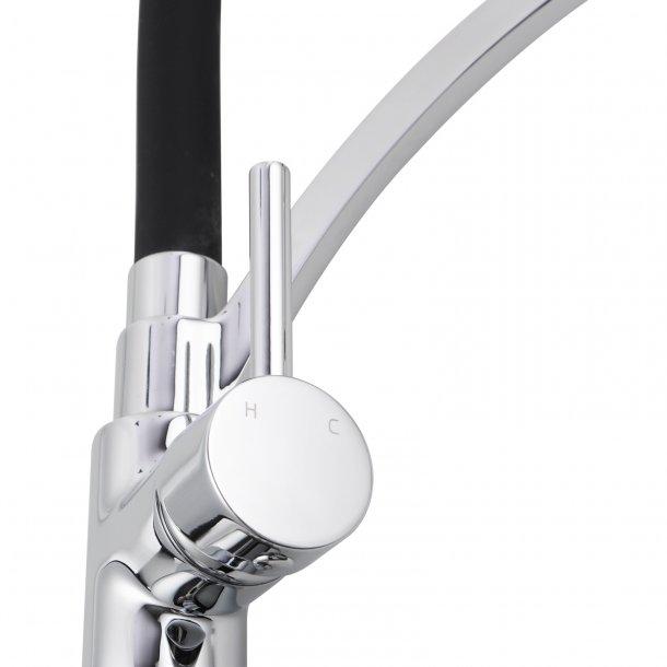 Round Chrome Swivel Kitchen Sink Mixer Tap