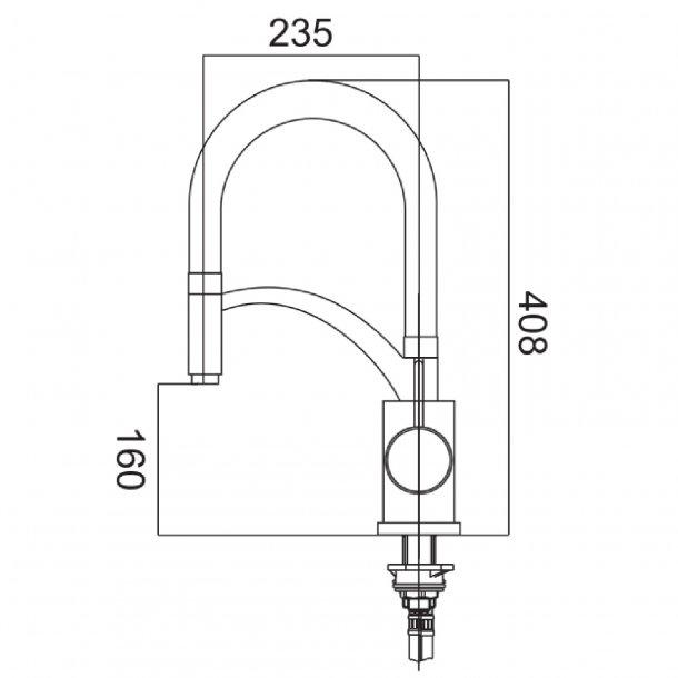 Round Chrome Swivel Kitchen Sink Mixer Tap