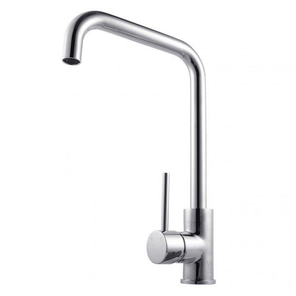 Round Chrome Swivel Kitchen Sink Mixer Tap